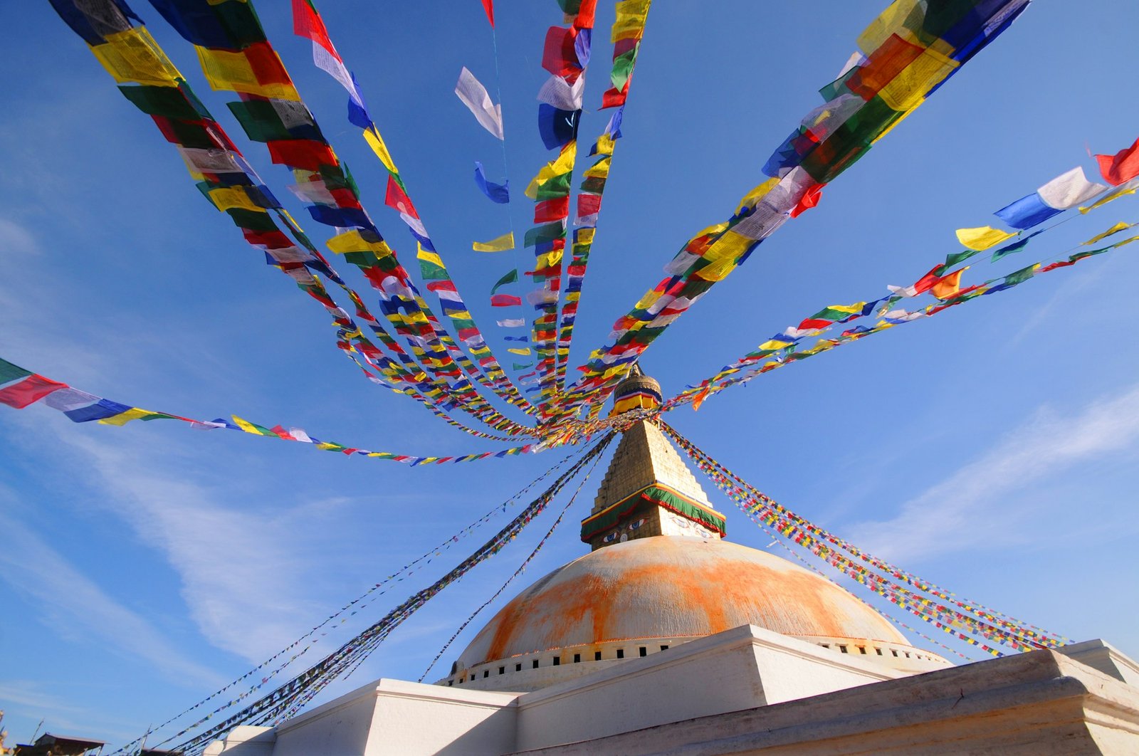 Boudhanath Stupa in Kathmandu, Nepal, UNESCO World Heritage Site.
